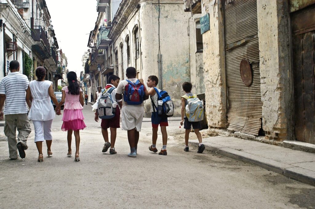 kids, school, to walk, friends, street, old, yesteryear, cuba, innocence, cuba, cuba, cuba, cuba, cuba